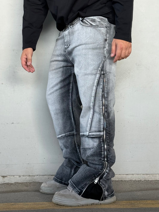 FLARED GREY ZIP