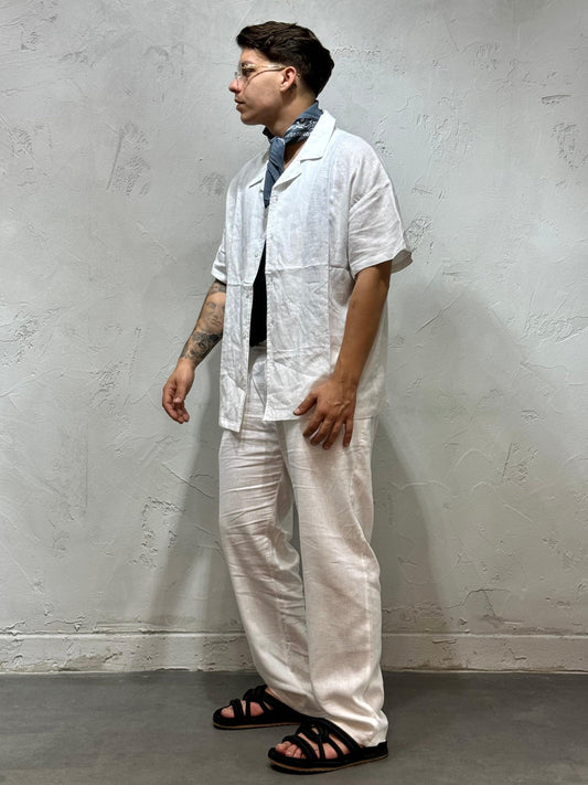 COORDINATO FORMENTERA IN LINO WHITE