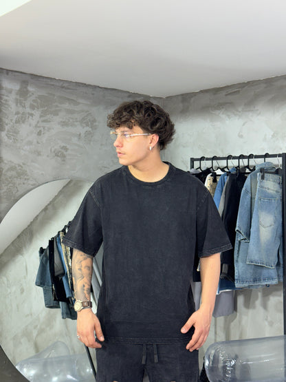 COORDSET ECONOMY TORN BLACK