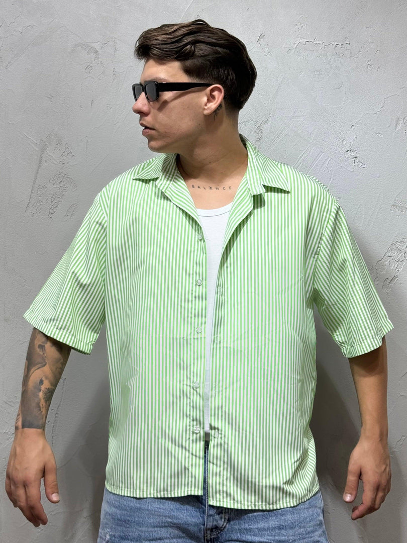 CAMICIA STRIPED GREEN