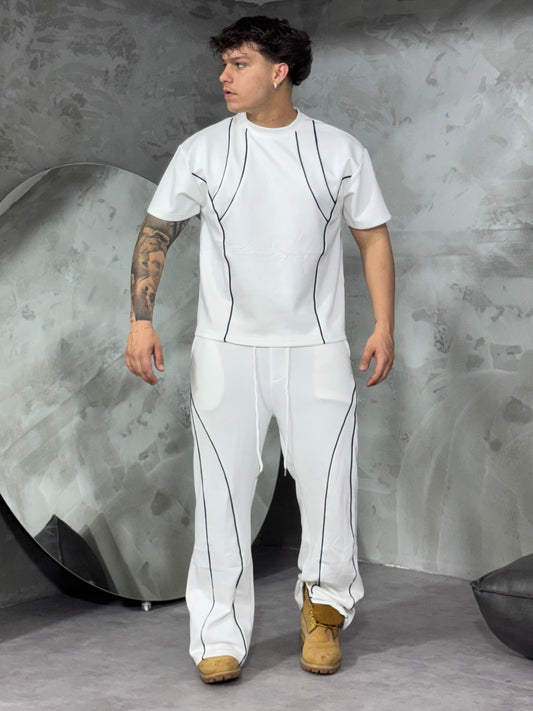 COORDSET TUTA LINES WHITE