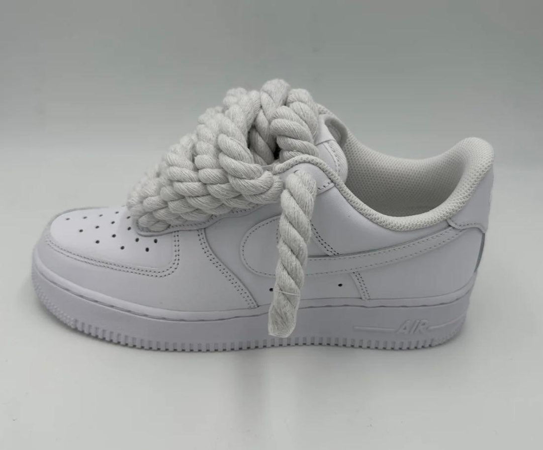 AIRFORCE 1 CUSTOM ROPE LACE BIANCO