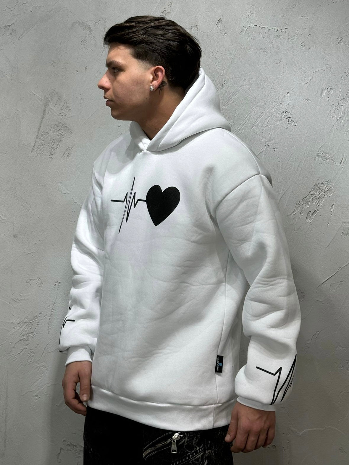 HOODIE REGULAR FIT S.VALENTINE WHITE