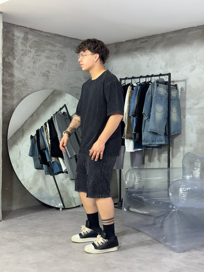 COORDSET ECONOMY TORN BLACK