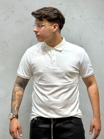 COTTON WHITE POLO SHIRT