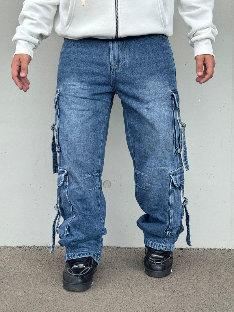 JEANS CARGO CON CAPO APPESANTE