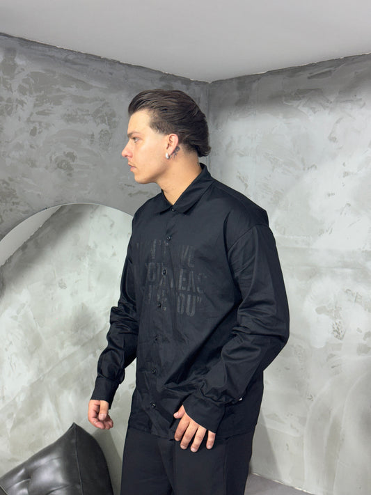 CAMICIA DON’T GIVE BLACK