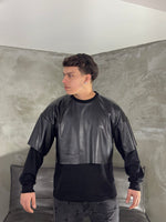 Carica l&#39;immagine nel visualizzatore Galleria, HOODIE DOUBLED ECO-LEATHER
