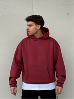 Carica l&#39;immagine nel visualizzatore Galleria, HOODIE BOXY FIT BORDEAUX
