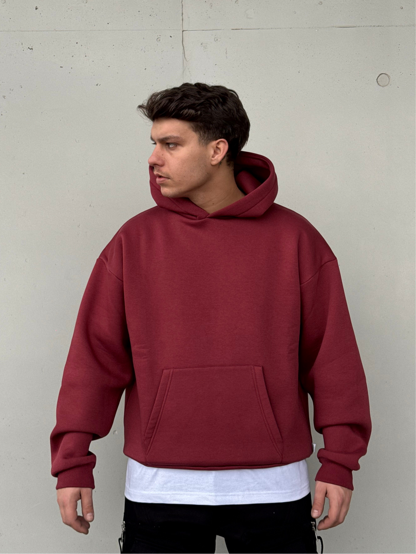 HOODIE BOXY FIT BORDEAUX