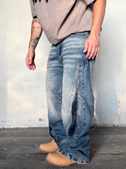 BAGGY FLARED ZIP