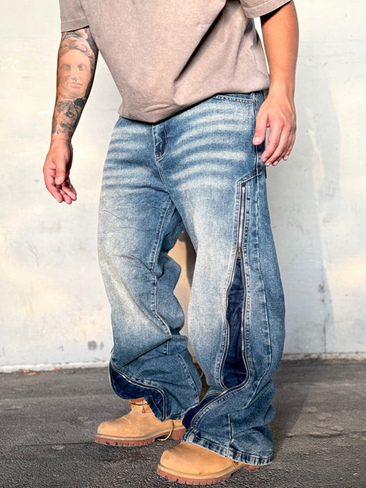 BAGGY FLARED ZIP