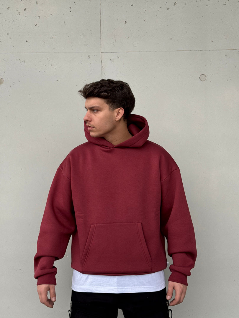 HOODIE BOXY FIT BORDEAUX