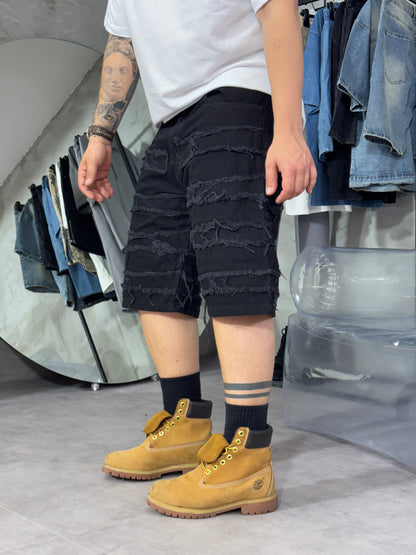 BERMUDA RIPPED BLACK