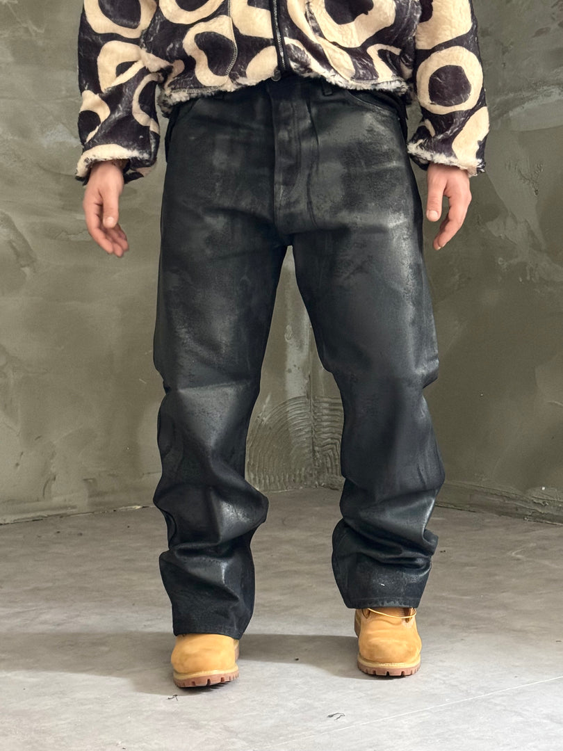 BAGGY FIT SPALMATO NERO