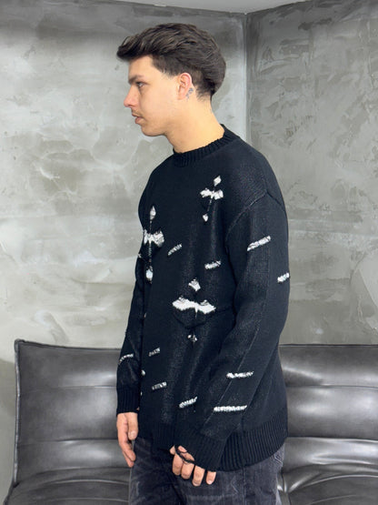 BLACK CROSSES SWEATER