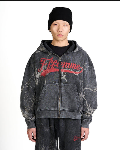 HOODIE ZIP FREEDOM GREY