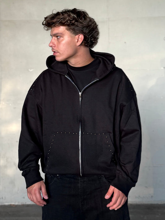 HOODIE DOTS BLACK