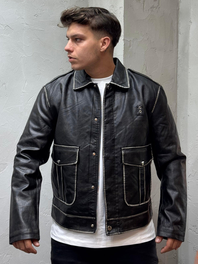 JACKET HAMMERED BLACK