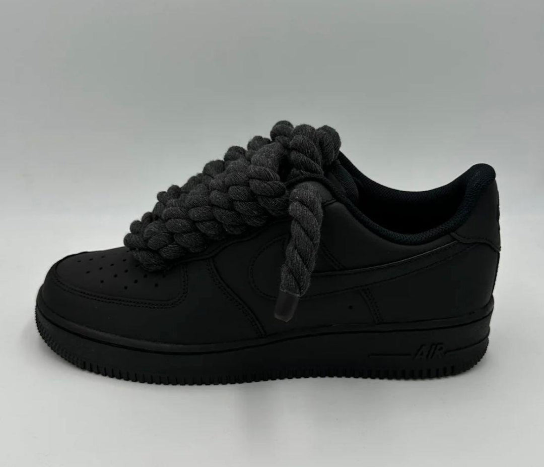 AIRFORCE 1 CUSTOM ROPE LACE NERO