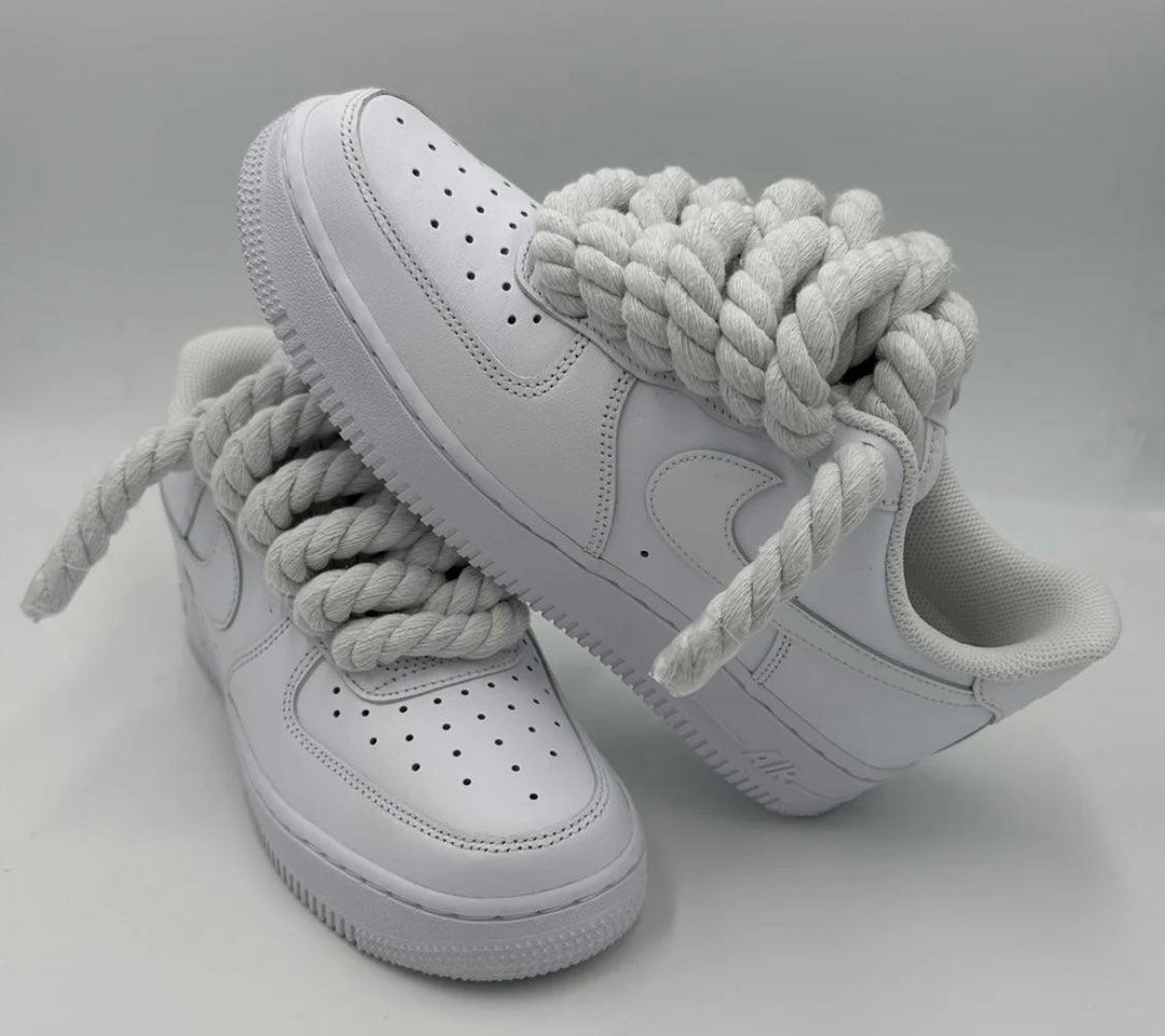 AIRFORCE 1 CUSTOM ROPE LACE BIANCO