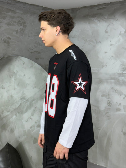 LONGSLEEVE T-SHIRT CHICAGO 18 BLACK