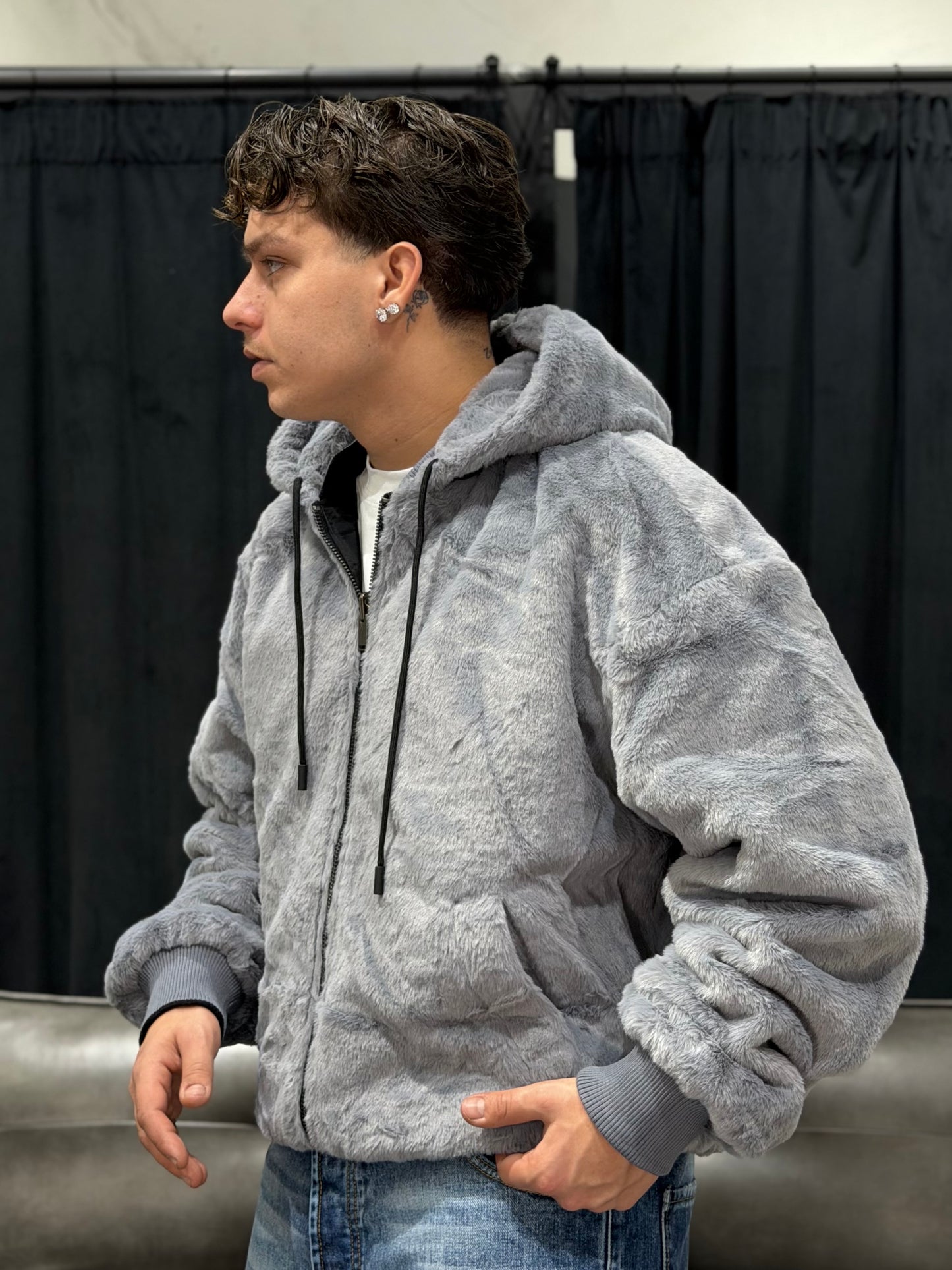 JACKET REVERSIBILE GREY/BLACK