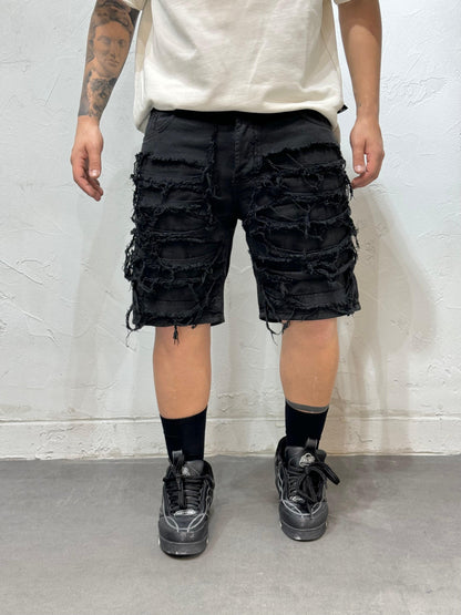 SHORT RIPPED BLACK