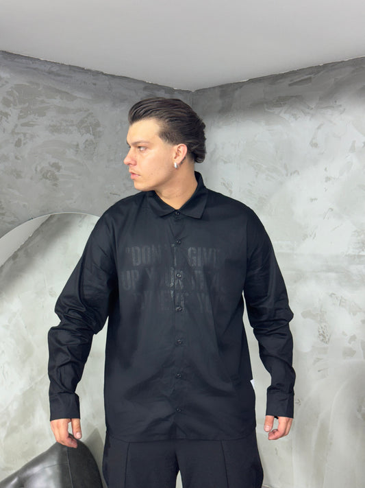 CAMICIA DON’T GIVE BLACK