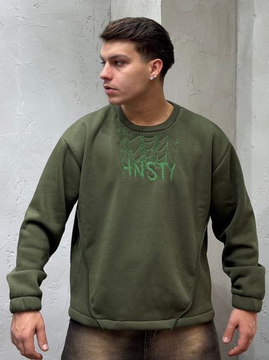 SPIDERWEB GREEN HOODIE