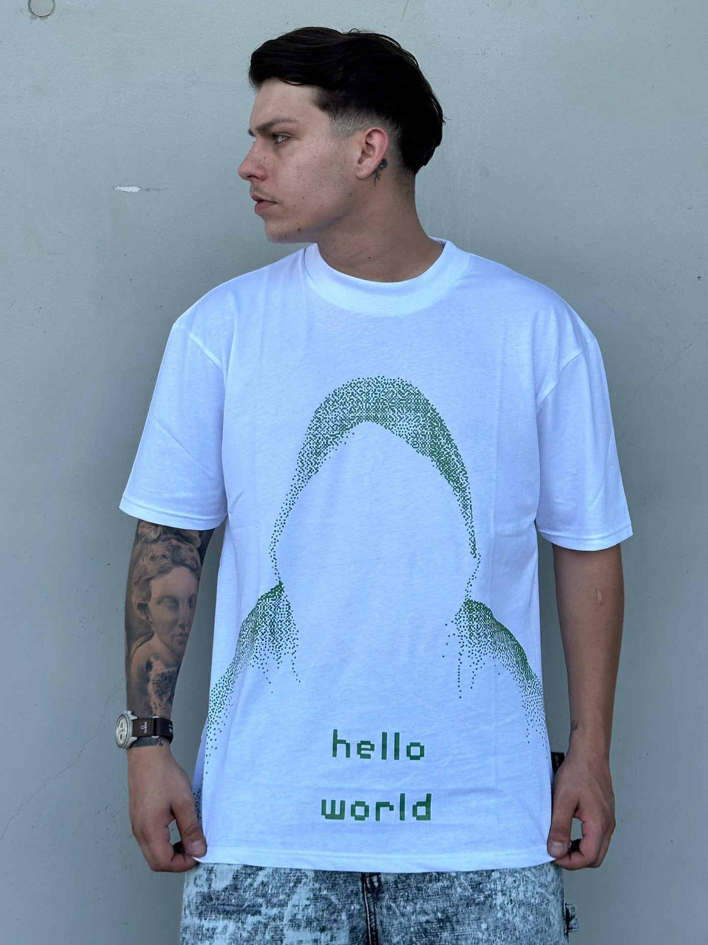 REGULAR FIT T-SHIRT HELLO WHITE