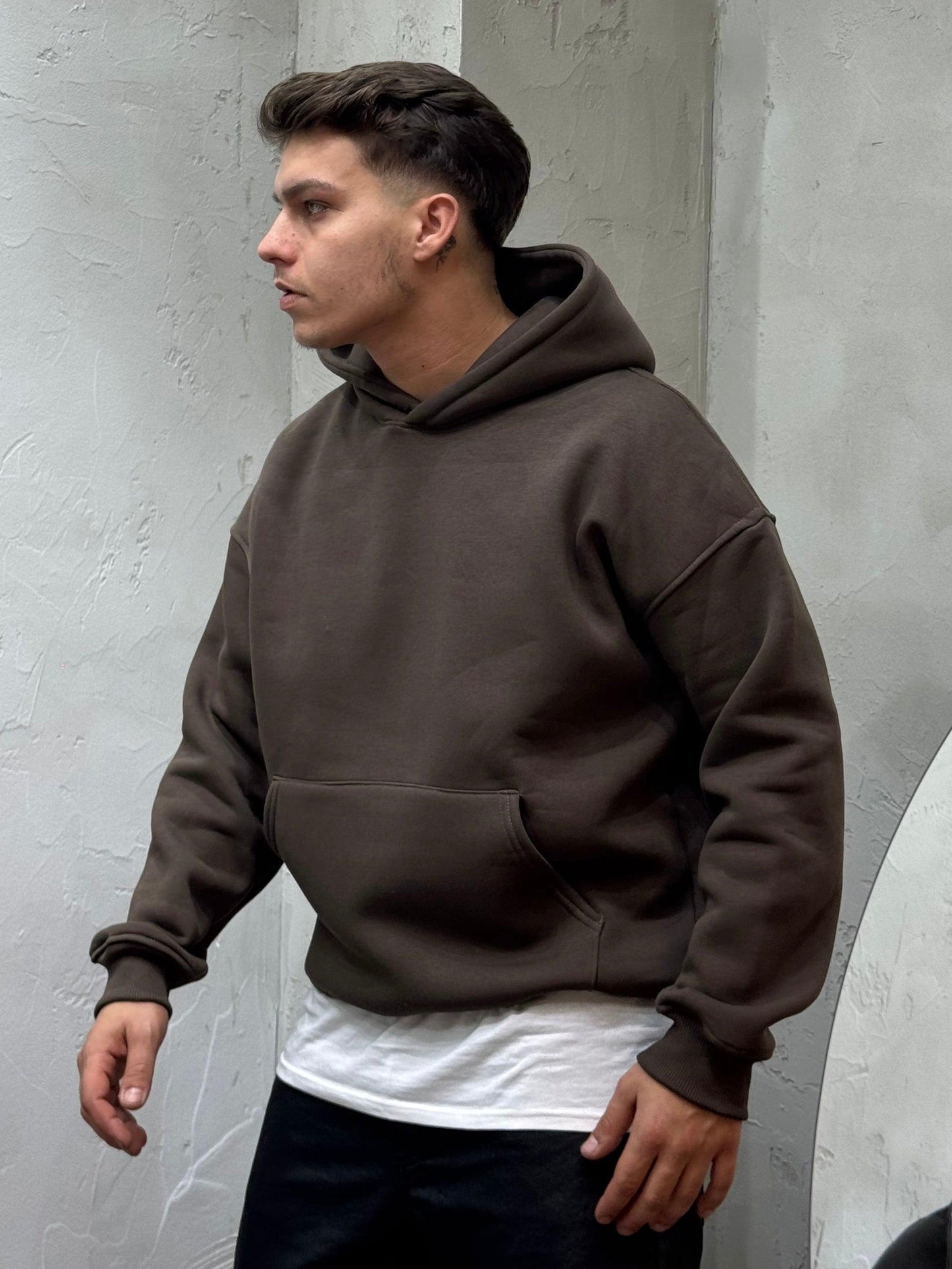 HOODIE BLNC LIMITED MINIMALISM MOKKA