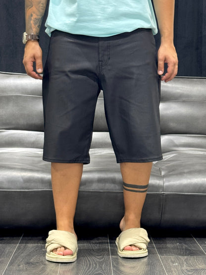SHORTS BASIC WAXED BLACK