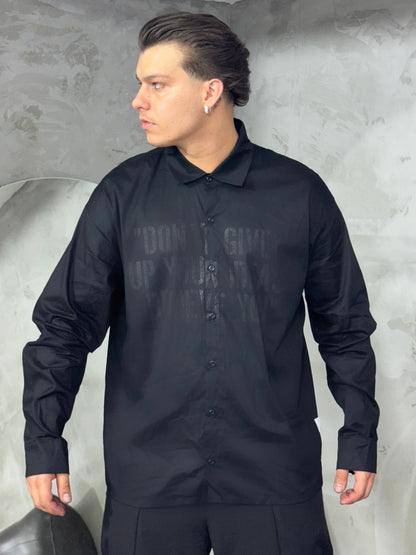 CAMICIA DON’T GIVE BLACK