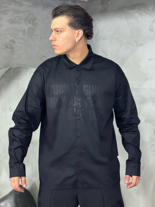 CAMICIA DON’T GIVE BLACK