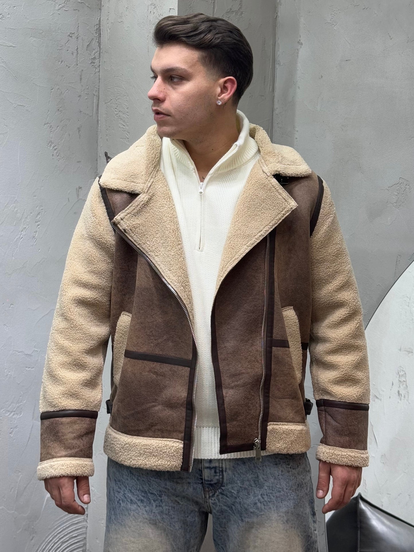 BROWN SHEEPSKIN JACKET