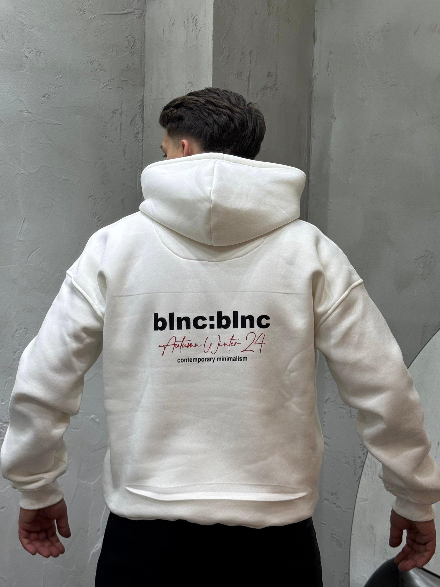 HOODIE BLNC LIMITED MINIMALISM WHITE