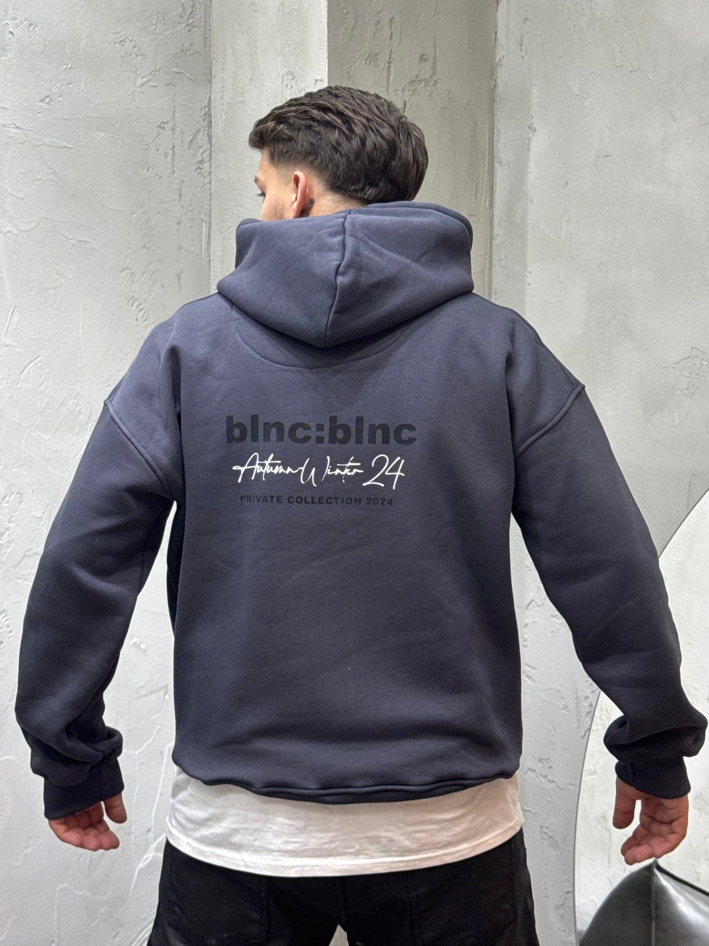 HOODIE BLNC LIMITED MINIMALISM PIOMBO