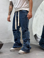 Load image into Gallery viewer, BAGGY DRAPERY JEANS
