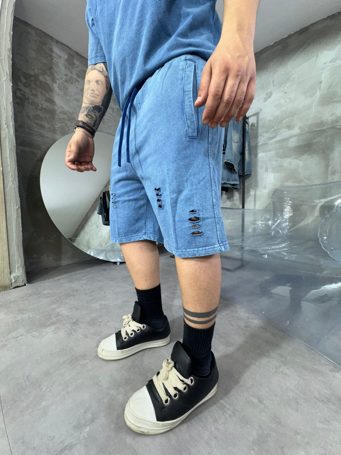 COORDSET ECONOMY TORN BLUE
