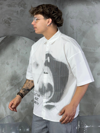 CAMICIA FACE WHITE