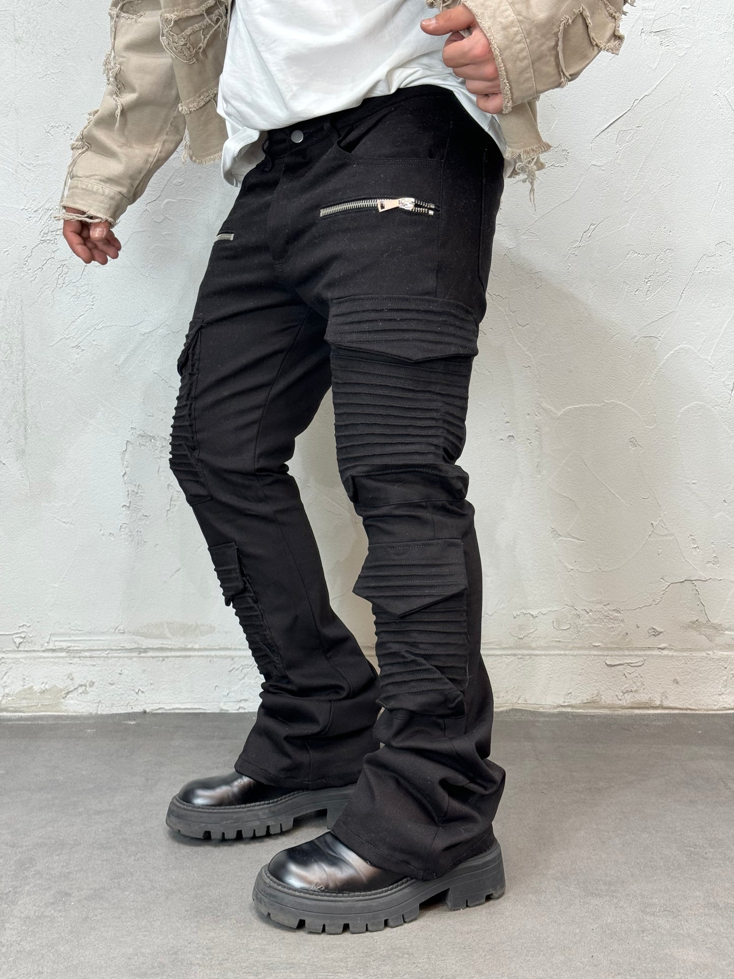 CARGO BAGGY FIT FULL POCKET BY PASSION BLACK