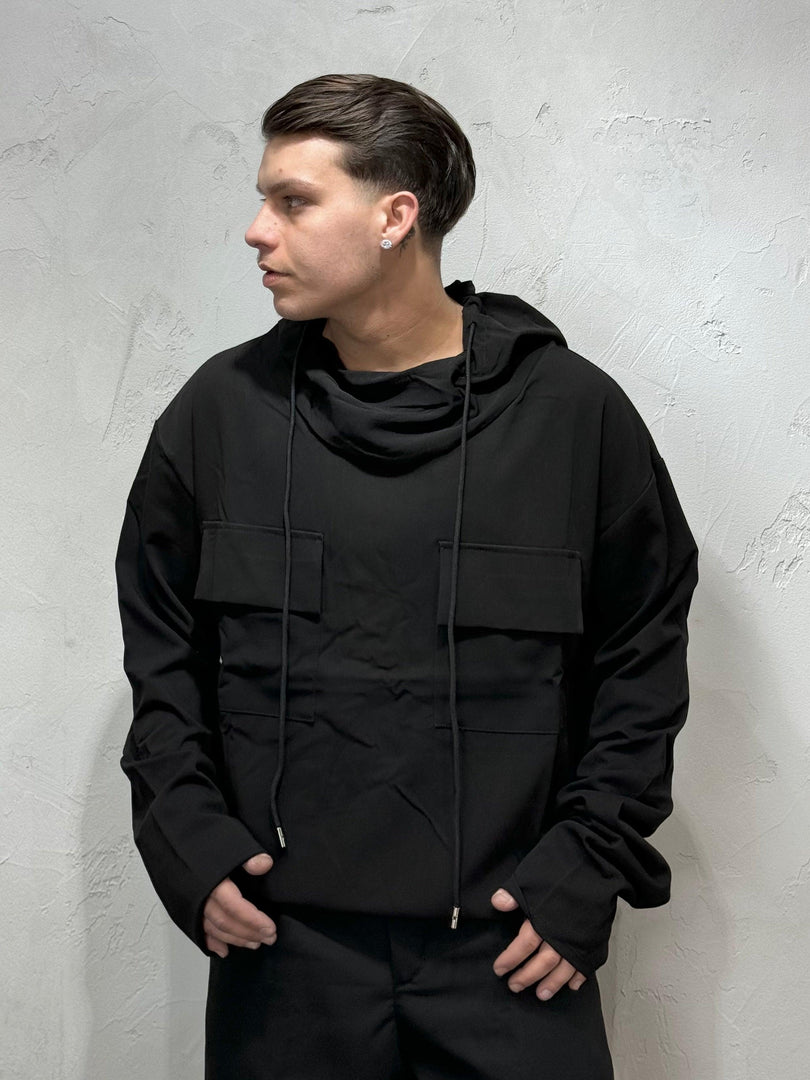 HODDIE CASACCA POCHET BLACK