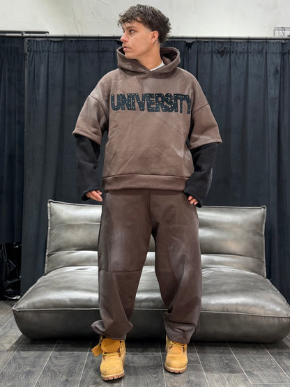 TRACKSUIT UNIVERSITY BROWN