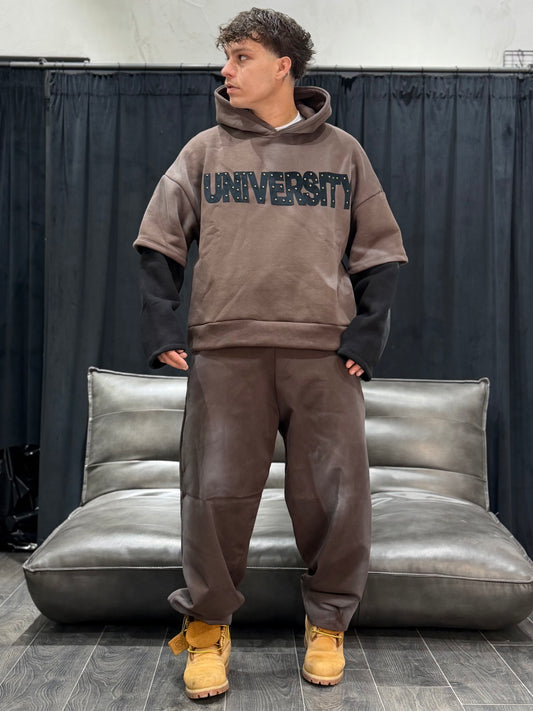 TRACKSUIT UNIVERSITY BROWN