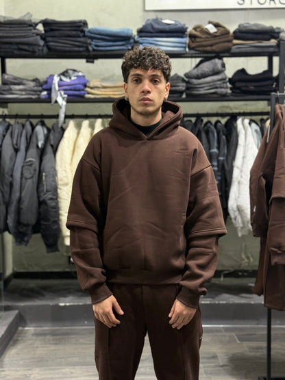 COORDINATO BROWN DOPPIA MANICA