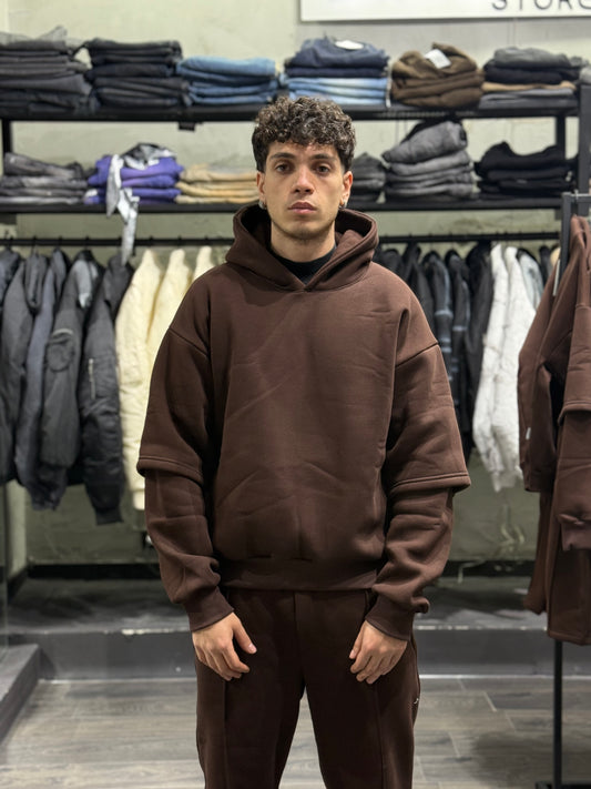 COORDINATO BROWN DOPPIA MANICA