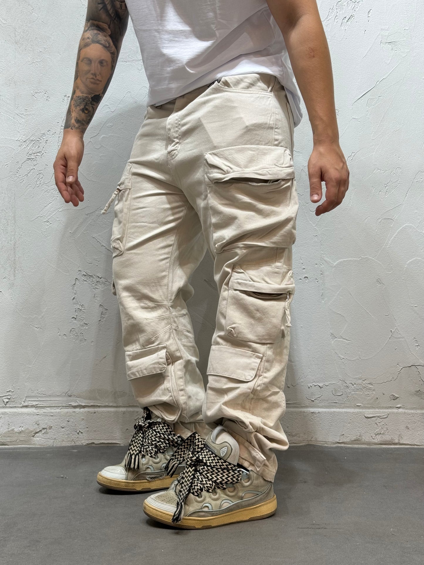 BAGGY LAX FULL POCKET BEIGE