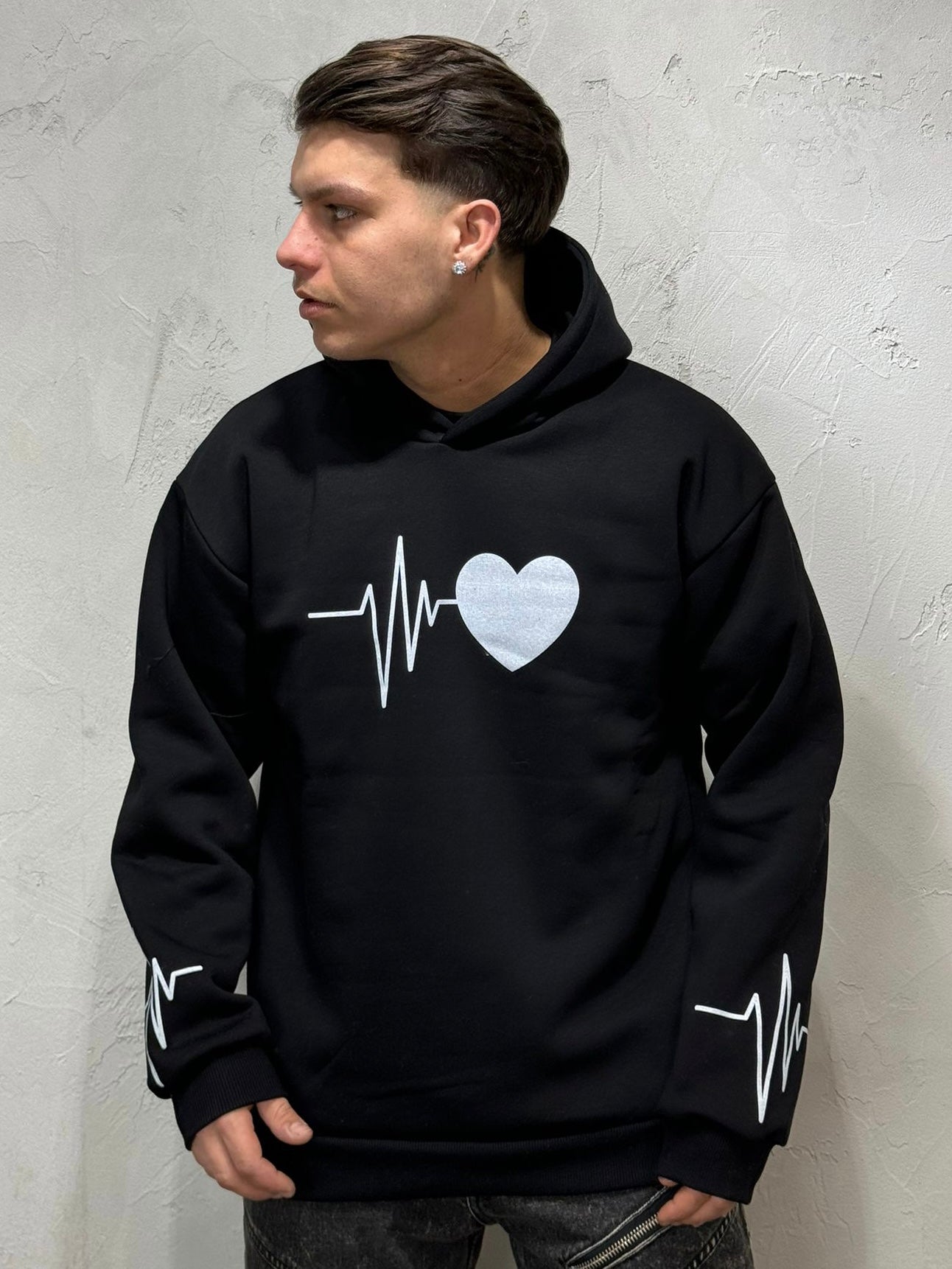 HOODIE REGULAR FIT S.VALENTINE BLACK