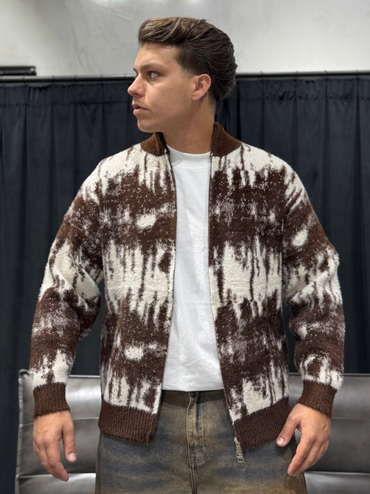 CARDIGAN BROWN SPAZIAL